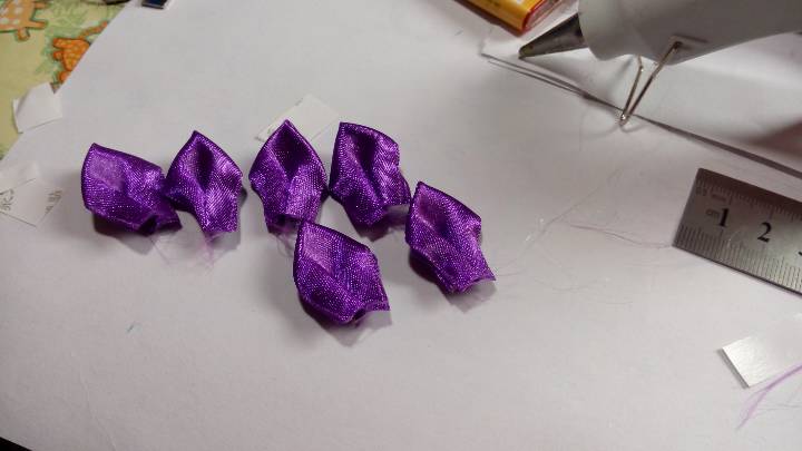 紫色珍珠花瓣发圈～美美哒 第8步
