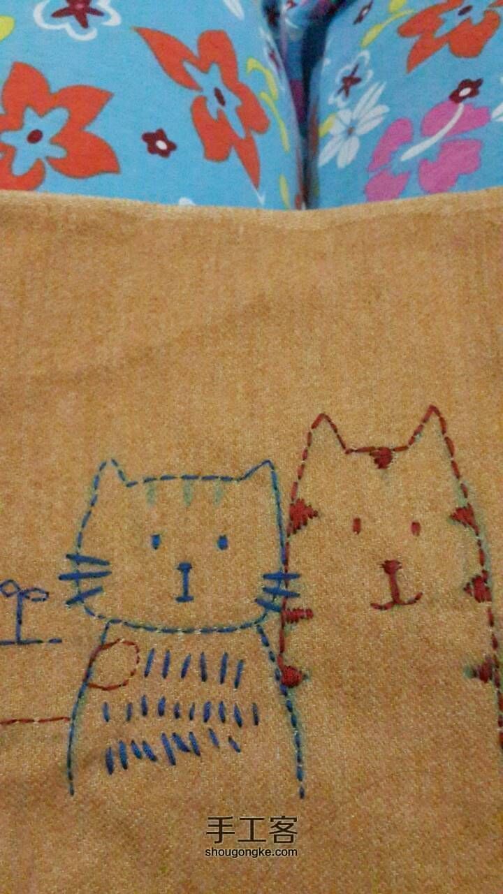 情侣猫咪小包(原创)~     一块布头的故事 第9步