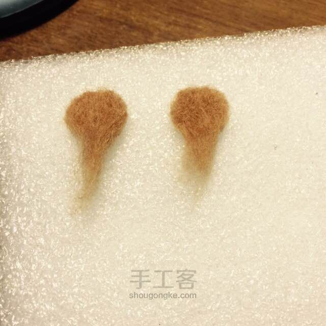 羊毛毡围巾熊🐻 第4步