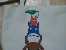 我终于拥有自己画的龙猫包包了