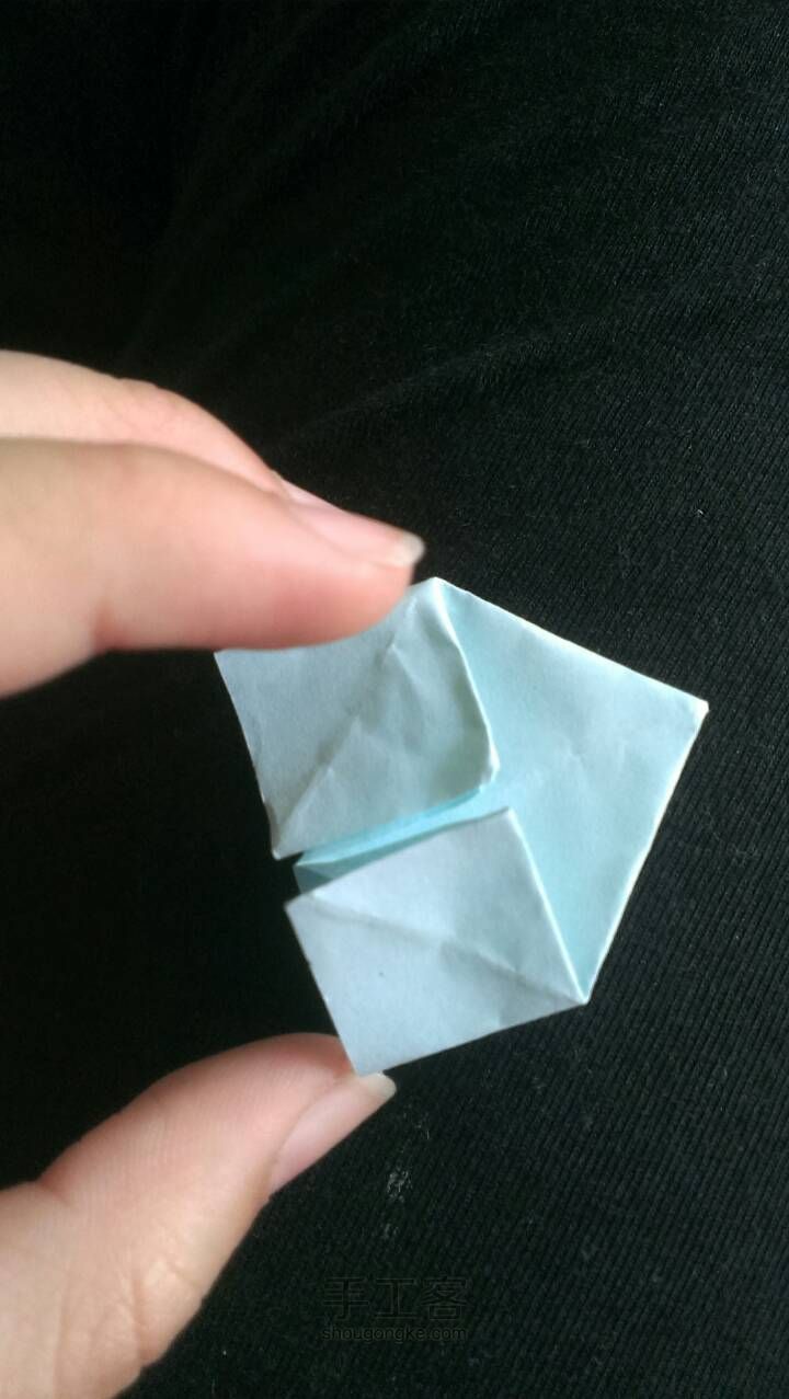 简单折纸玫瑰 第6步
