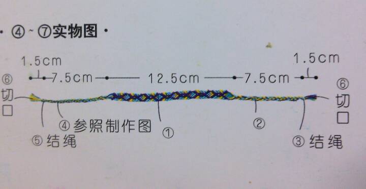 斜卷结手绳——海花 第4步