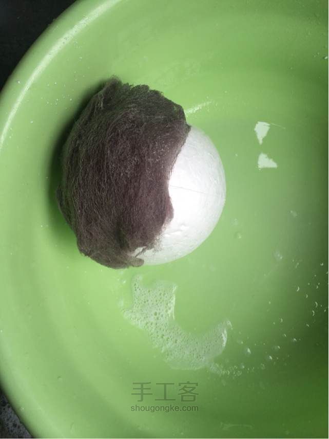 羊毛毡龙猫口金包 第5步