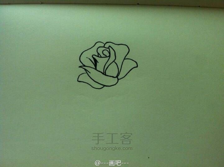简单玫瑰花的画法（转） 第6步