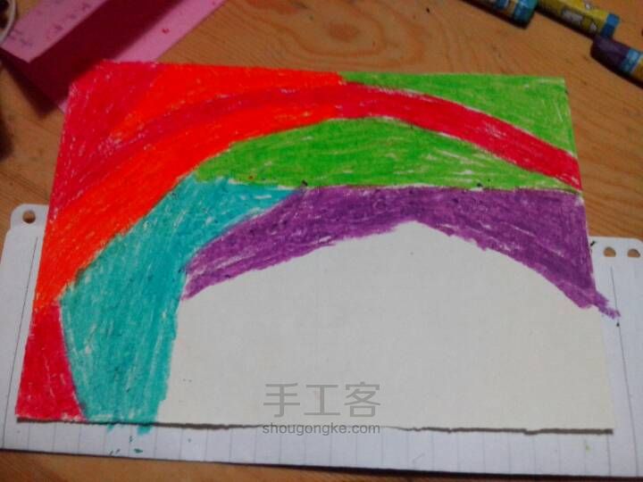 彩虹色的画 第4步