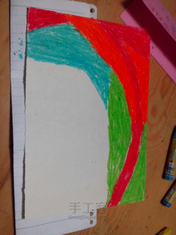 彩虹色的画 第3步