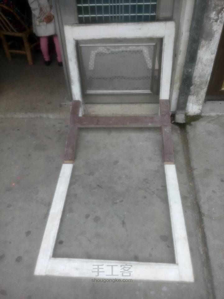 旧门框改木工桌 第2步