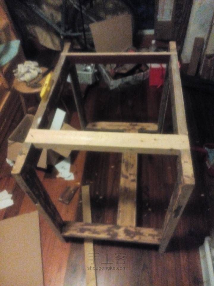 旧门框改木工桌 第4步