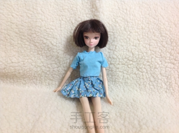 [娃衣]T恤和百摺裙的套裝〜兩件都是手縫的〜^_^ 第1张