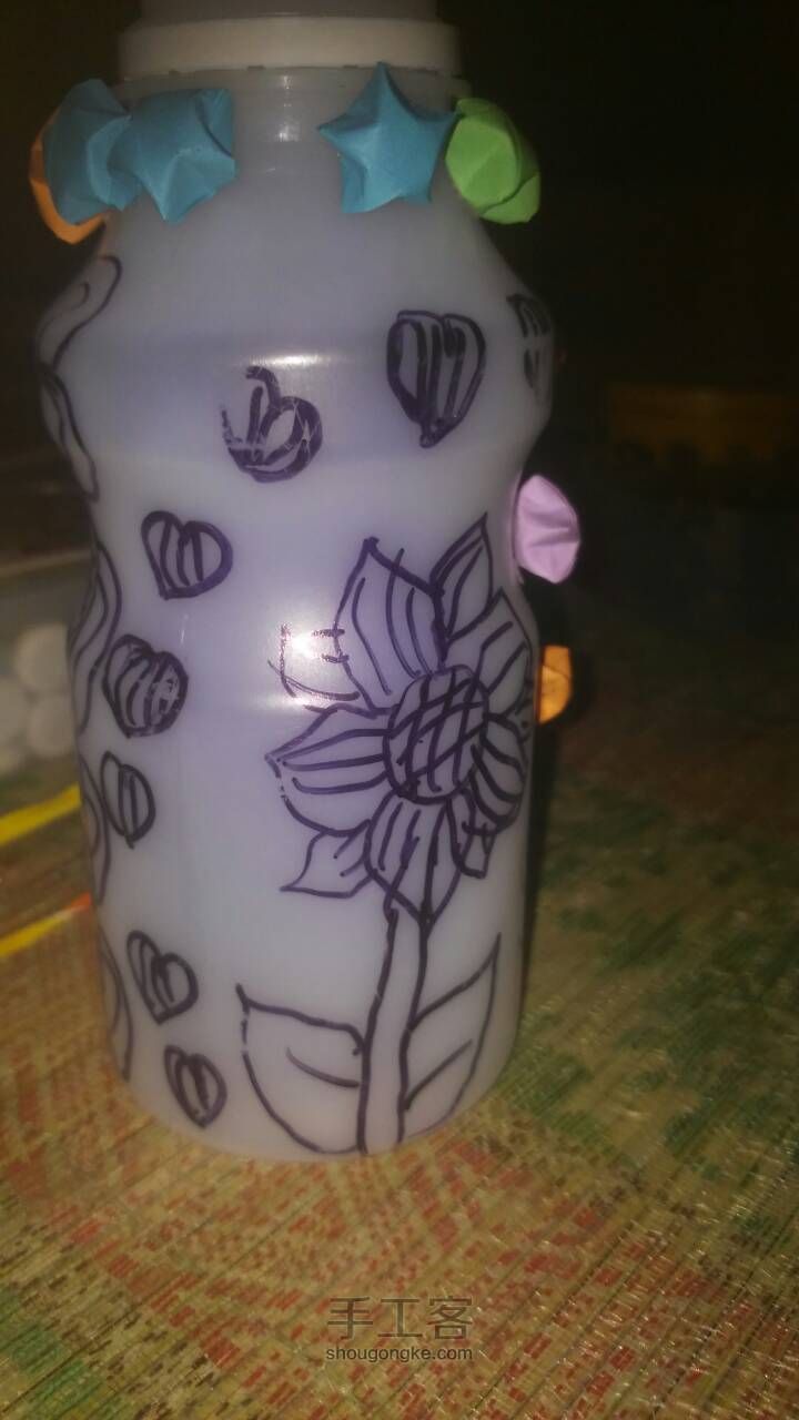 我的创意画花瓶 第2步
