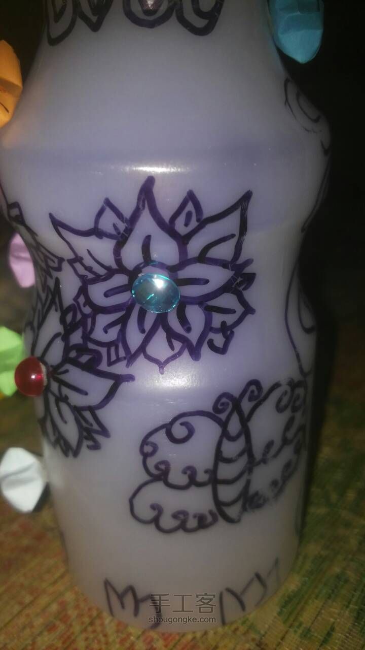 我的创意画花瓶 第4步