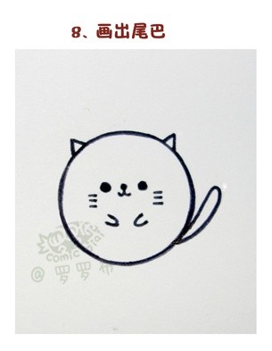 你也可以用纽扣画一只萌萌哒小猫（转载） 第8步