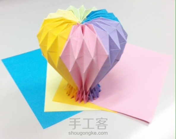 彩虹热气球（没有篮子的教程就没有折😁）