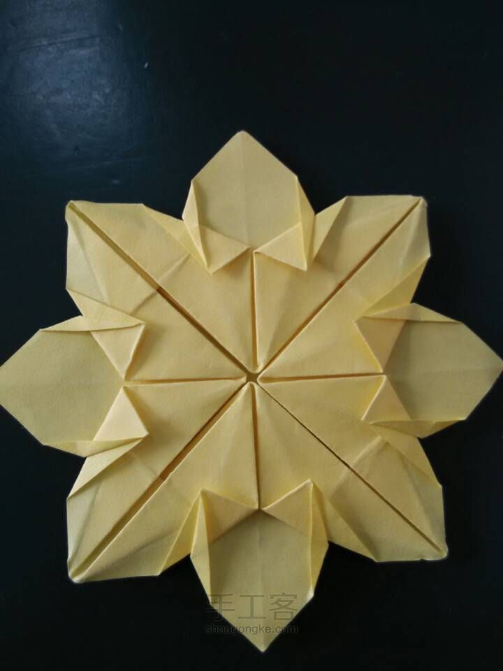 向日葵折纸教程 第10步