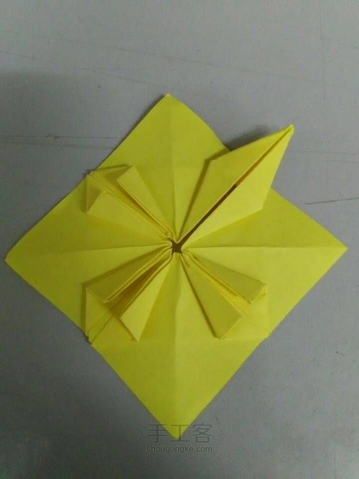 向日葵折纸教程 第8步