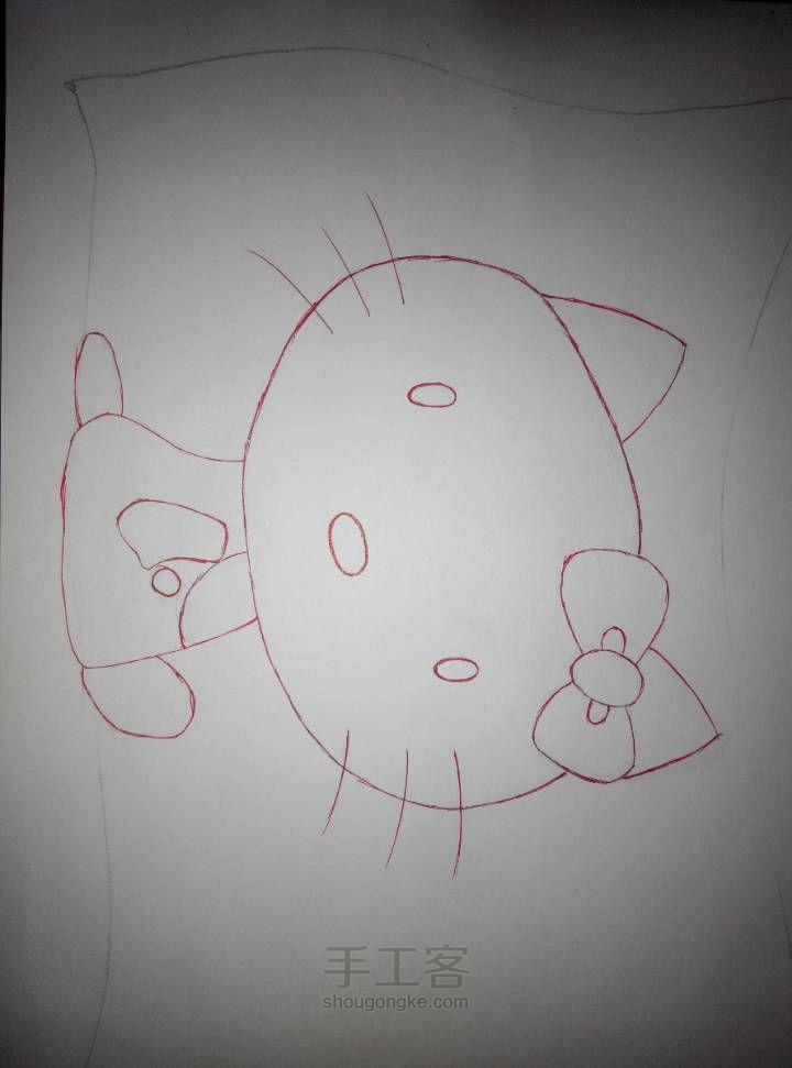 hello kitty禅绕画 第3步