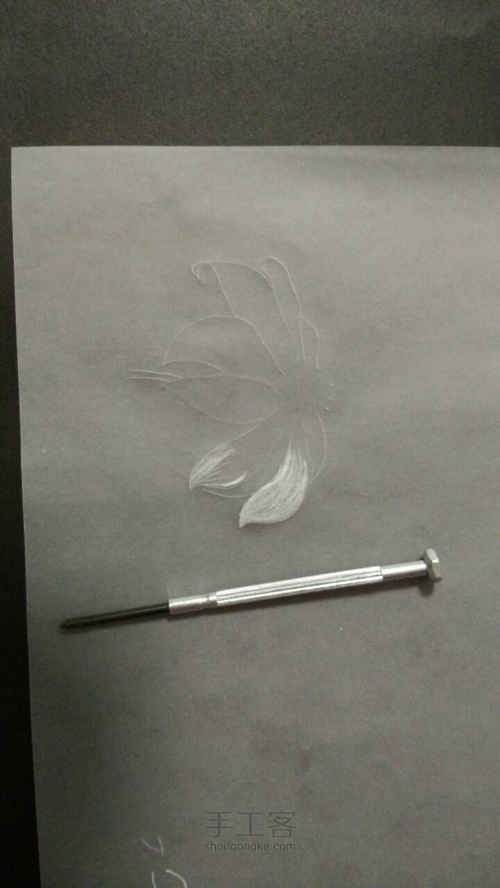 纸蕾丝入门小花 第5步