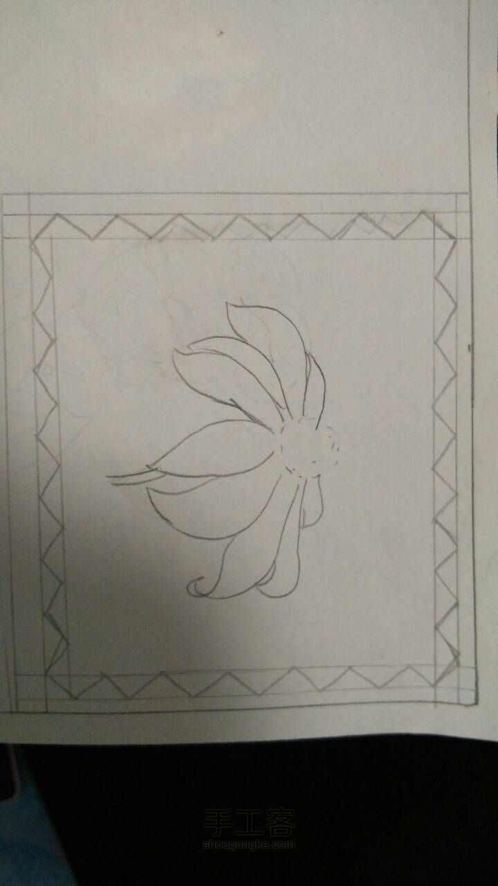 纸蕾丝入门小花 第2步