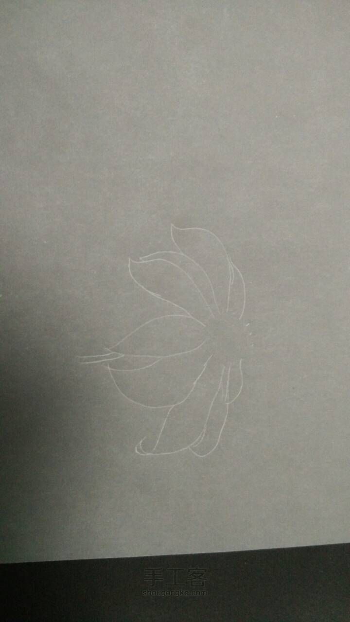 纸蕾丝入门小花 第4步