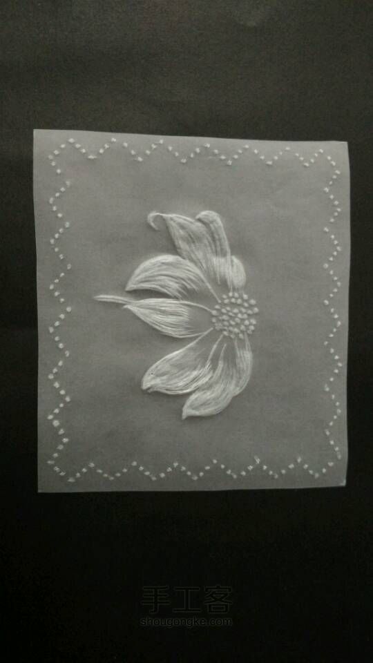 纸蕾丝入门小花 第8步