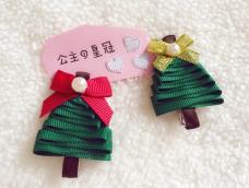 给6.1儿童节小朋友的特别礼物，动手做对圣诞树发夹 送给小妹妹吧^^