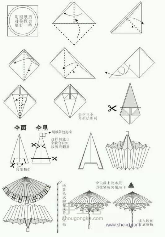 手工纸伞教程 第1步