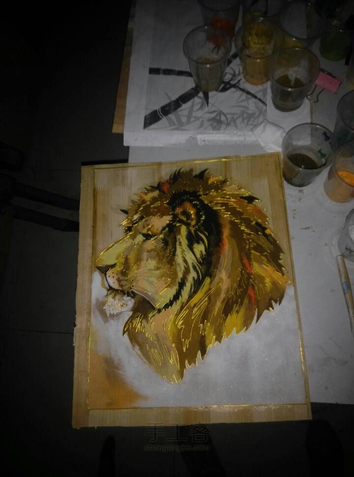 景泰蓝工艺画——狮子也可以这样来 第7步