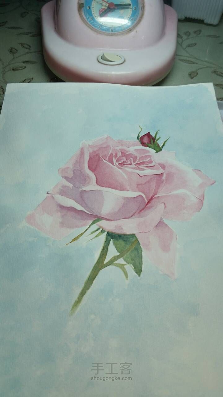 水彩手绘玫瑰 第8步
