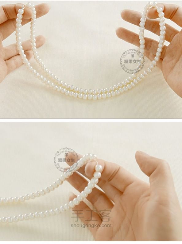 手把手教你自制一条珍珠发带！赫本气质款，比买的服帖一百倍 第7步