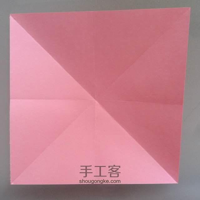 简单明快的折纸波斯菊 第2步