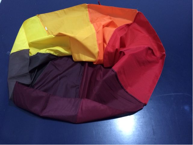 缝两条，雨伞布变包包（教程） 第6步