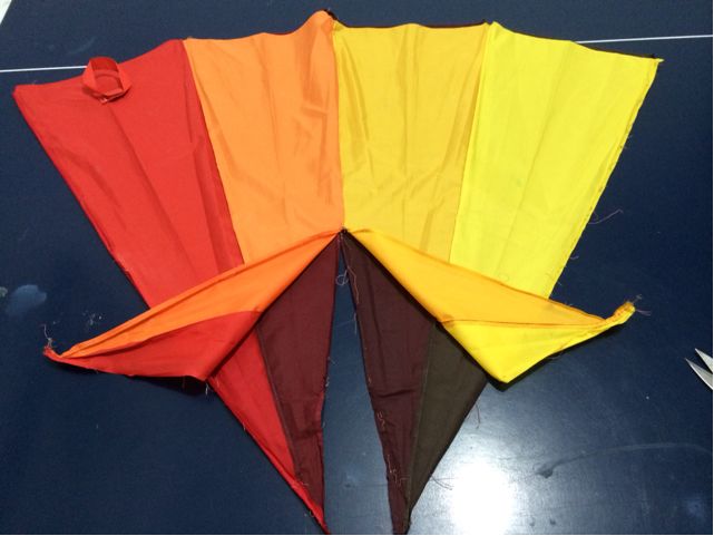 缝两条，雨伞布变包包（教程） 第5步