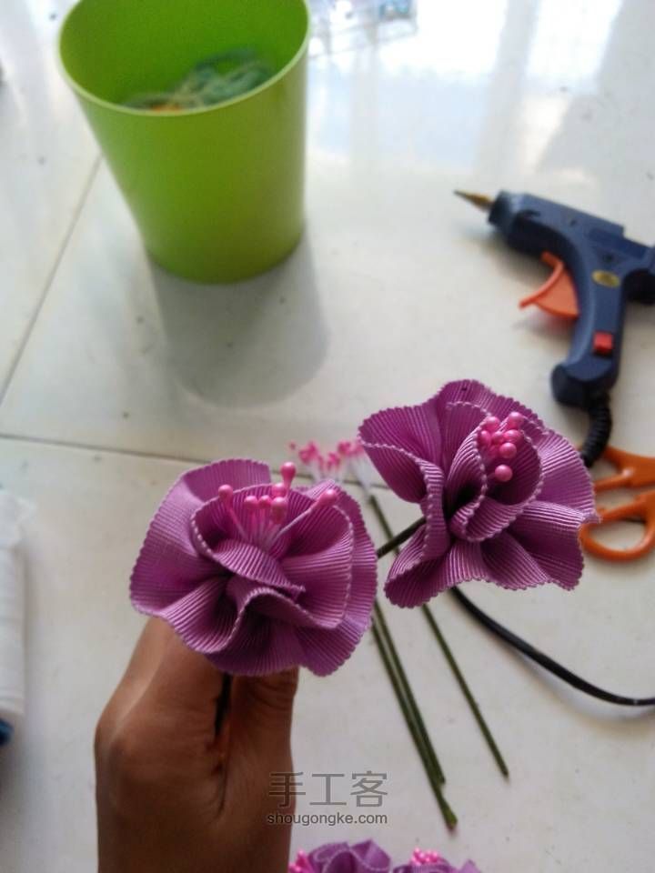 温馨浪漫的紫色小花 第8步