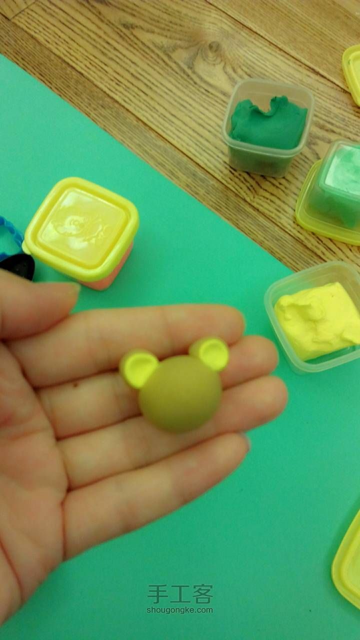 可爱的小熊【超轻粘土教程】 第5步