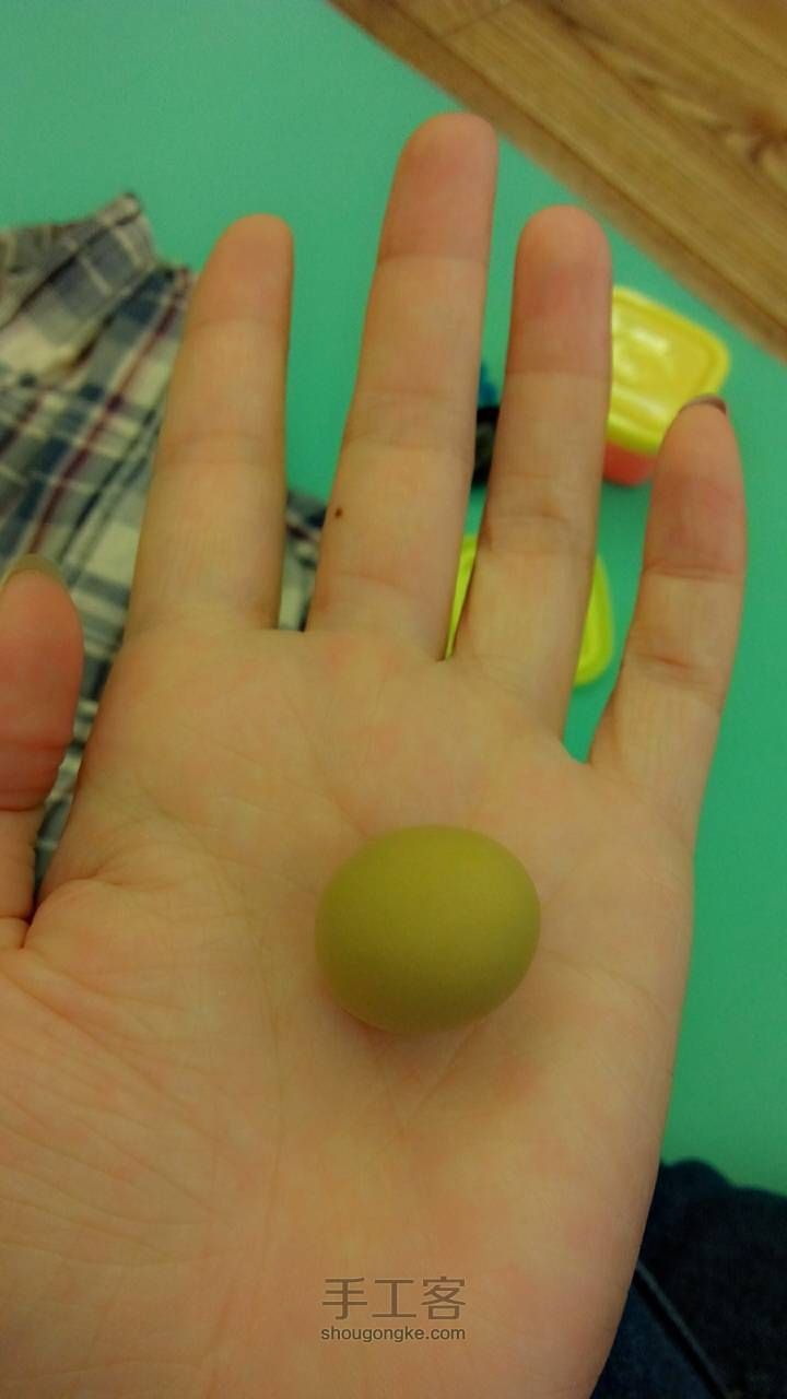可爱的小熊【超轻粘土教程】 第3步