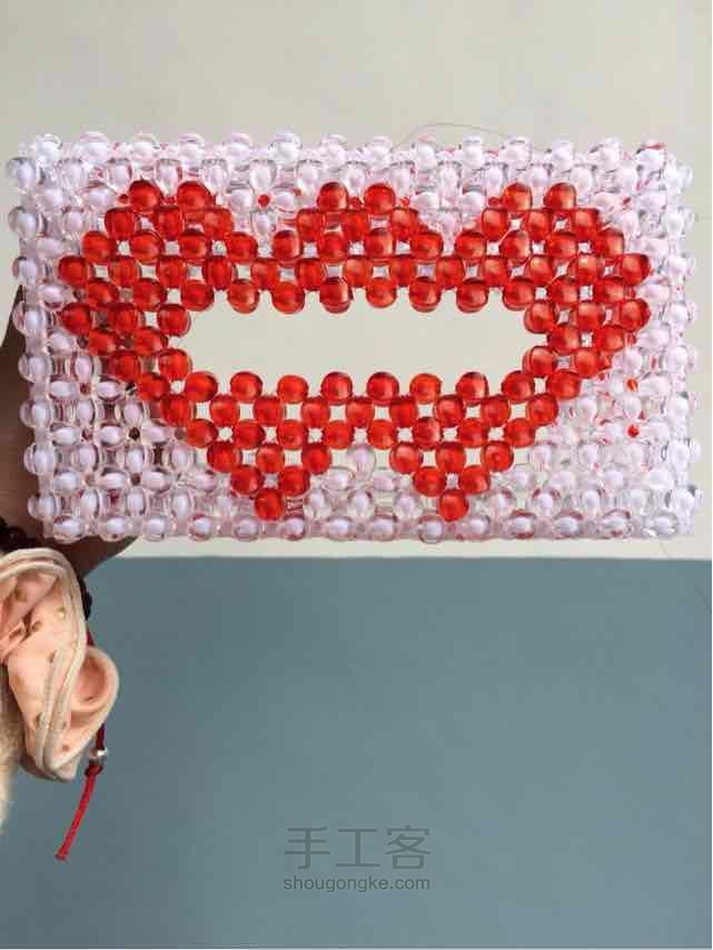 LOVE串珠纸巾盒，满满的都是爱😘 第5步
