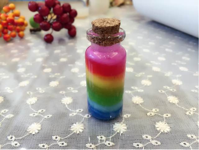 羊毛毡彩虹瓶星空瓶零基础制作美美哒春天色哦 第9步