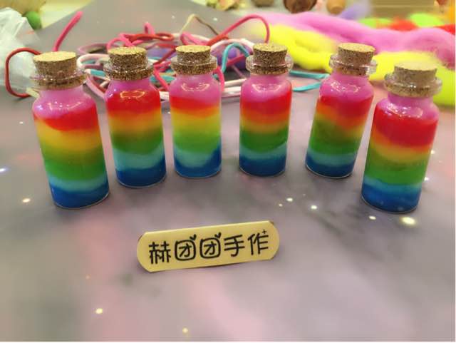 羊毛毡彩虹瓶星空瓶零基础制作美美哒春天色哦 第12步