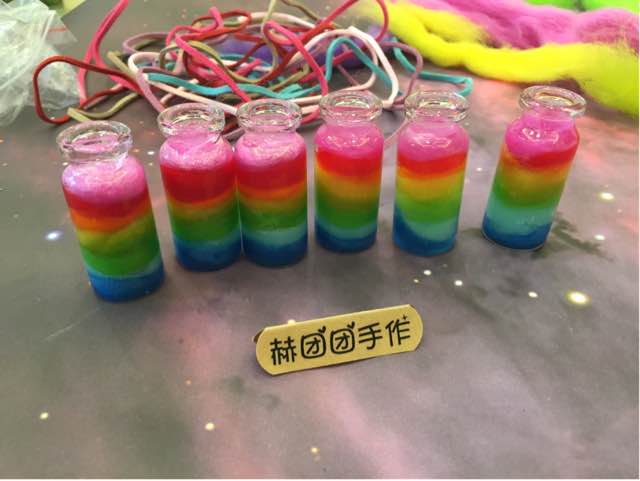 羊毛毡彩虹瓶星空瓶零基础制作美美哒春天色哦 第11步