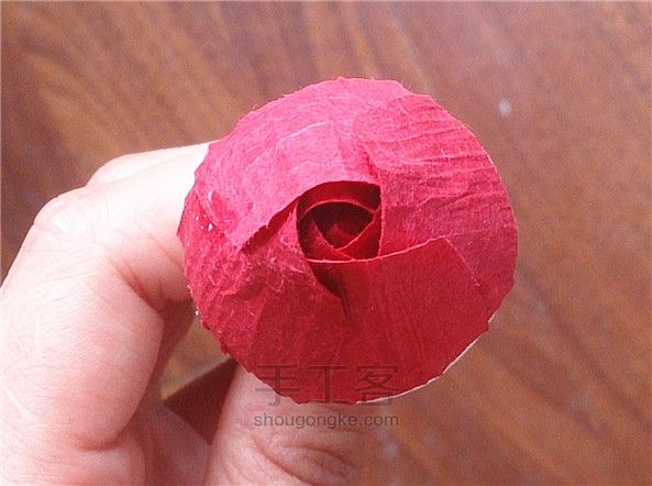 DIY纸藤玫瑰详细制作教程 第20步