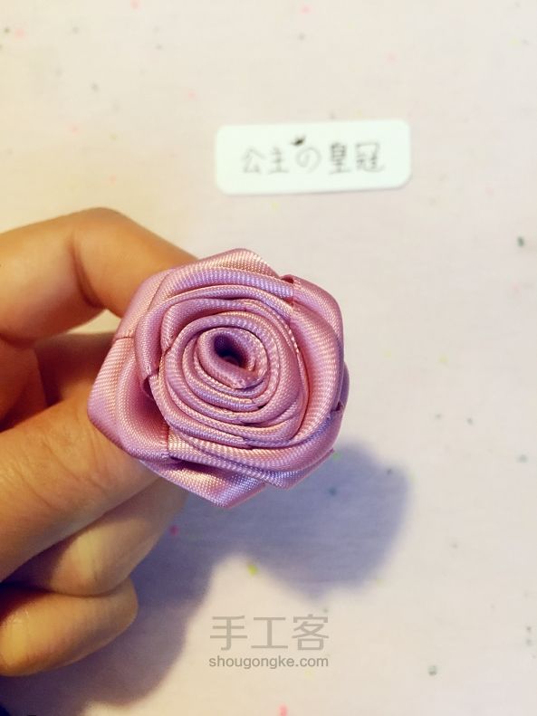 【成品可购】教你制作玫瑰花发饰 第14步