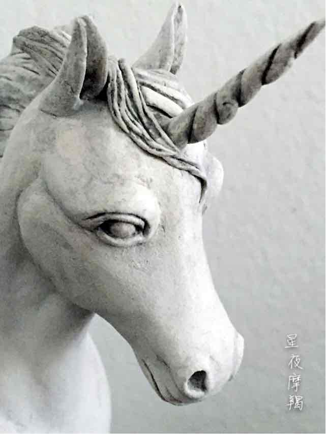 纸粘土雕塑—梦中的独角兽 第1步