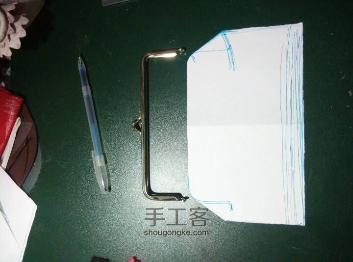 草编布料口金包 第2步