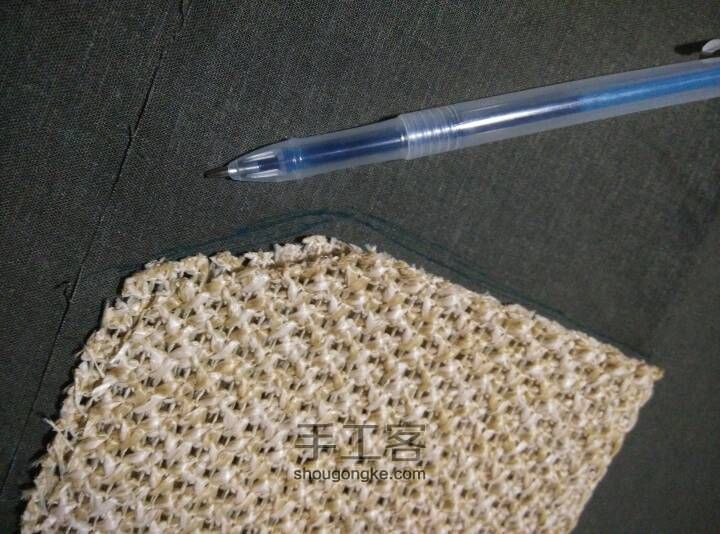 草编布料口金包 第4步