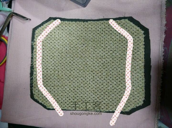 草编布料口金包 第6步