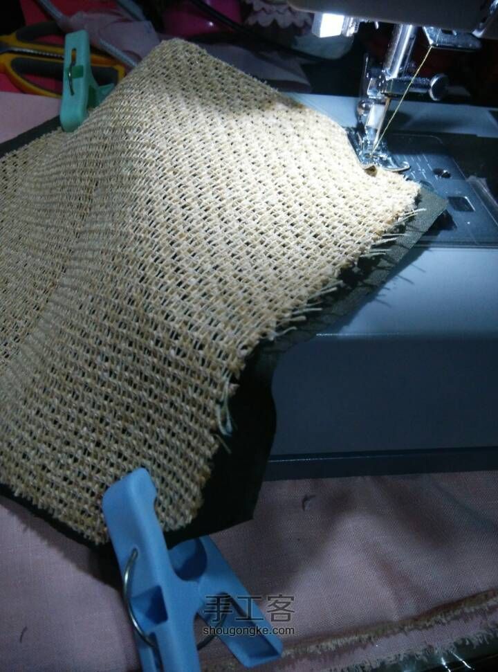 草编布料口金包 第7步