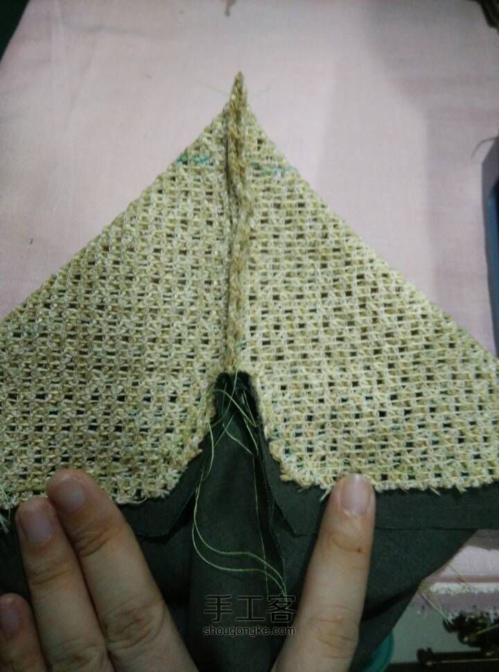 草编布料口金包 第11步