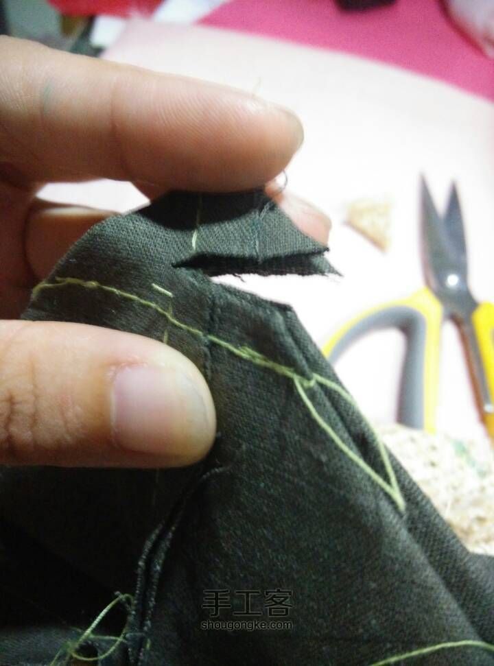 草编布料口金包 第15步