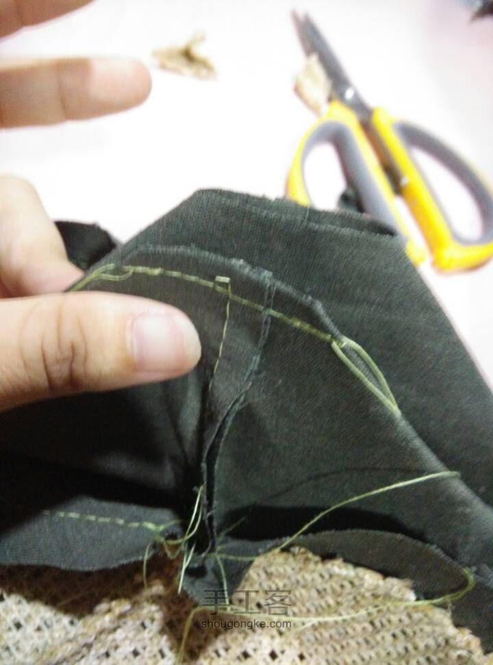 草编布料口金包 第16步