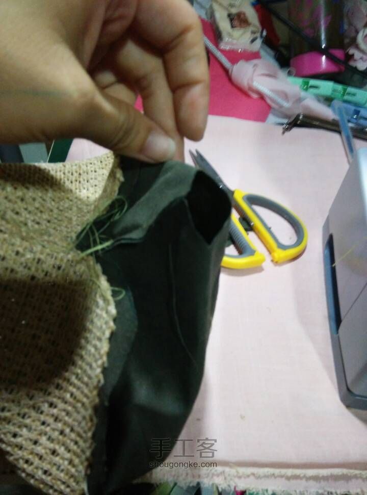 草编布料口金包 第17步
